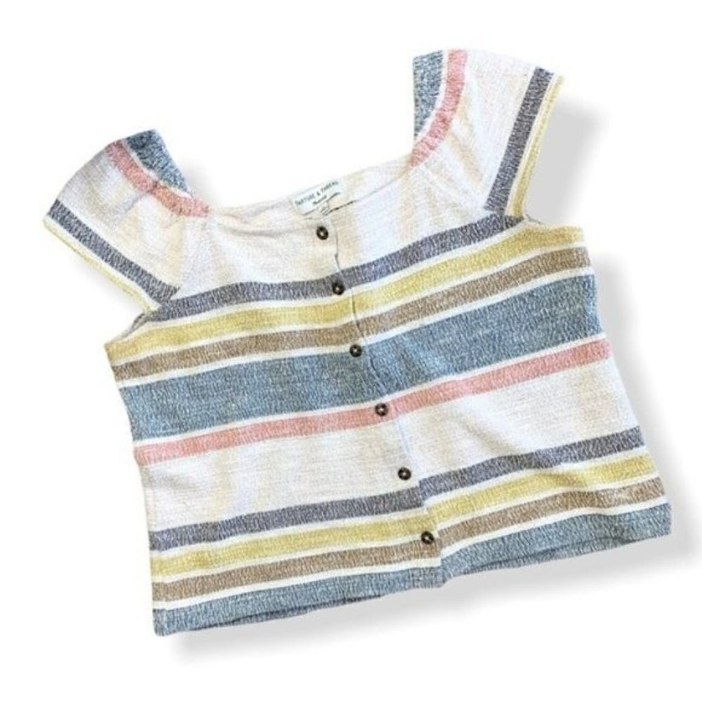 Madewell Button-Front Top In Stripe - image 1